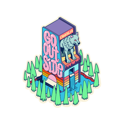 Stickers - Sip brighter from here.